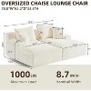 Aukfa 78" Oversized White Chaise Lounge Chair- Boneless Sofa Bed with 4 Pillows – Comfy Cloud Couch for Living Room - 4 of 4