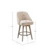 Bar Stool with 360 Degree Swivel Seat For Dining Room, Coffee Shop, Multi-color Available - 2 of 4