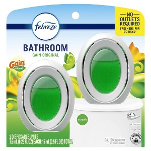 Febreze Bathroom Air Freshener  Gain Original Scent, 2 Count - 1 of 4
