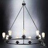 Urban Ambiance Luxury Luxe Industrial Chandelier,  34-1/2"H x 36"W,  Charcoal Finish, UHP2245 - 3 of 4