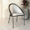 LeisureMod Upholstered Dining Chair in Vynil with Stainless Steel Legs, Urbane Collection - 2 of 4