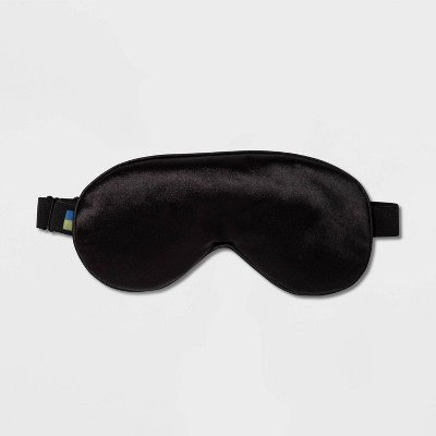 Satin Eye Mask with Carry Bag Black - Open Story™