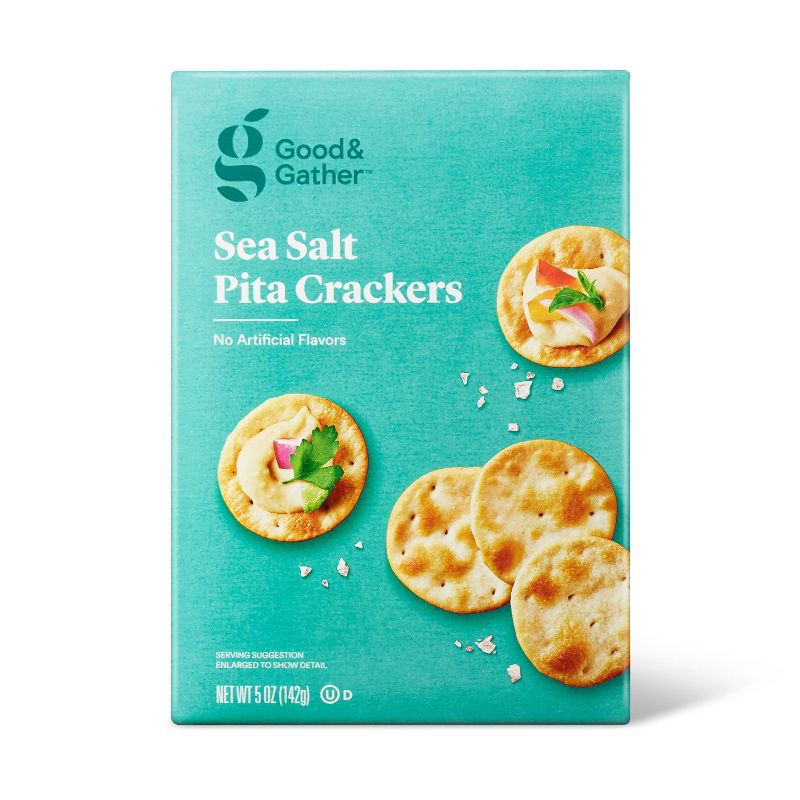 Sea Salt Pita Crackers - 5oz - Good &#38; Gather&#8482;, 1 of 8