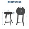 Folding Stool with Handle - Folding Chair, Folding Bar Stool with Non-Slip Feet, 600 lbs Capacity - 3 of 4