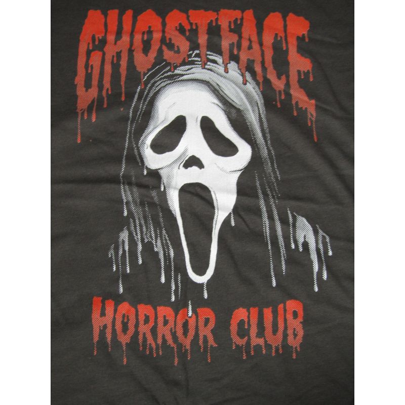 Ghost Face Killer Horror Club Men's Charcoal T-shirt, 2 of 4