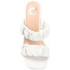 Journee Collection Womens Zoee Open Square Toe Block Heel Sandals White 12 - 4 of 4