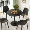 CAVINAS 31.5 inch Round Dining Table for 2-4 People,Kitchen Tables  with Metal Pedestal Base for Dining Room,Kitchen - 2 of 4