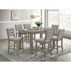 NicBex Dining Table 54" Counter Height Expandable 18" Leaf Gray Finish Dining Table for Kitchen - 4 of 4