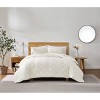 Truly Soft Full/Queen Textured Checkered Comforters 3pc Set Cream - 2 of 4