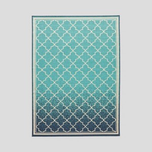 Laguna Ombre Outdoor Rug Blue/Ivory - Christopher Knight Home - 1 of 4