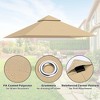 Yescom 12x12Ft Replacement Canopy Top Custom fit for Crown Shades Gazebo MS144-150D Outdoor Yard Party Summer BBQ Beige - 4 of 4