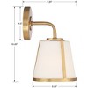 Crystorama Lighting Fulton 1 - Light Vanity in  Antique Gold - 4 of 4