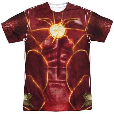 Men's The Flash Flash Uniform Short Sleeve Costume T-Shirt : Target