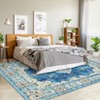 Area Rugs Washable Farmhouse Rug for Living Room Large Boho Vintage Distressed Floral Carpet Non Slip for Nursery - 2 of 4