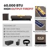 Brown 60 Inch Fire Pit Rable Wood Outdoor Gas Fire Pit Table with Rain cover for Patio Backyard Deck Outdoor Fireplaces Stove - 2 of 4