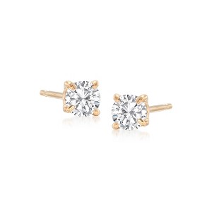 Ross-Simons 0.33 ct. t.w. Diamond Stud Earrings in 14kt Yellow Gold - 1 of 4