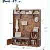 Hall Tree with Bench and Shoe Storage, 3-in-1 Farmhouse Entryway Bench, Coat Rack, 4 Hooks, 4 Shoe Cubbies, 3 Compartments - 2 of 4