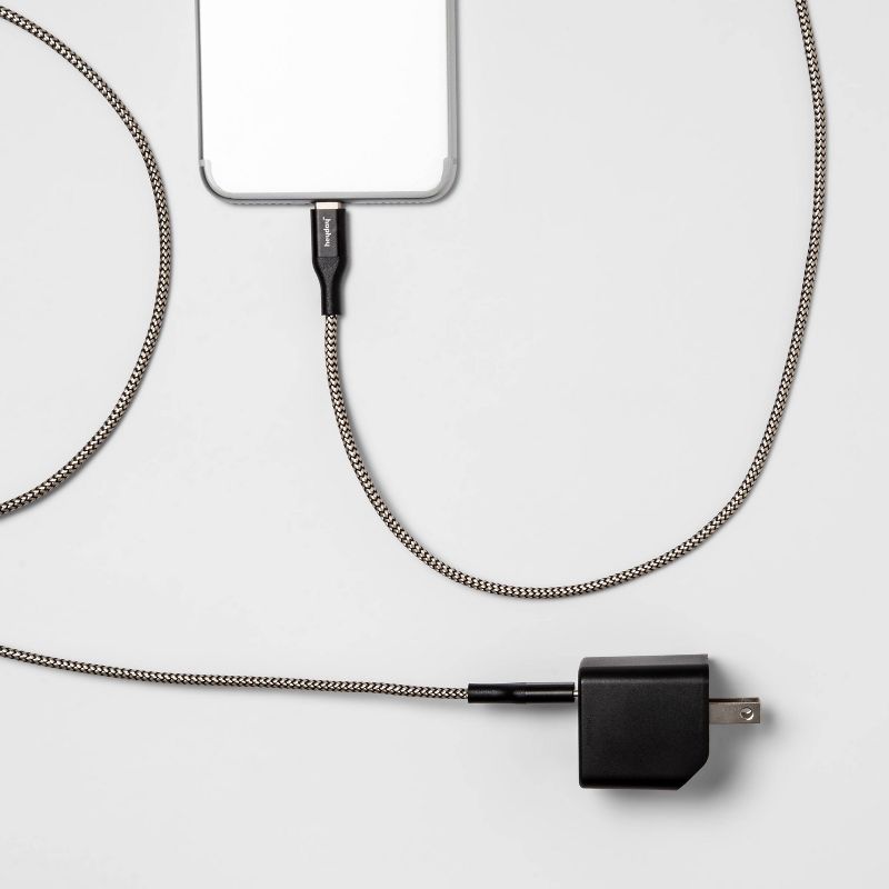 2-Port USB-A  USB-C Wall Charger with 6 USB-C to USB-C Braided Cable - heyday™, 3 of 7