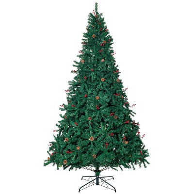 GOTGELIF Traditional Green 9Ft Pre Decorated Christmas Tree for Xmas Creativity