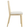 Modway Monarch Dining Chair – Antique White Wood Frame with Cane Back and Padded Seat in Ivory Weave - 4 of 4