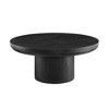 Anybear 35.98 inch Round Black Coffee Table with Cylindrical Leg - 2 of 4