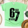 Six Seven Distressed - Women's Garment Dyed Graphic T-Shirt - 2 of 4
