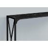 Monarch Specialties Accent Table Console Entryway Narrow Sofa Living Room Bedroom Black Marble Look Black Metal Contemporary Modern - 3 of 4