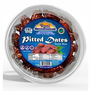 Pitted Dates (Deglet Nour) Raw Dried Fruit - 24oz (1.5lbs) 680g - Rani Brand Authentic Indian Products - 1 of 4