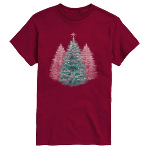 Men's - Instant Message - Christmas Tree Tonal Washed Short Sleeve Graphic T-Shirt - 1 of 4