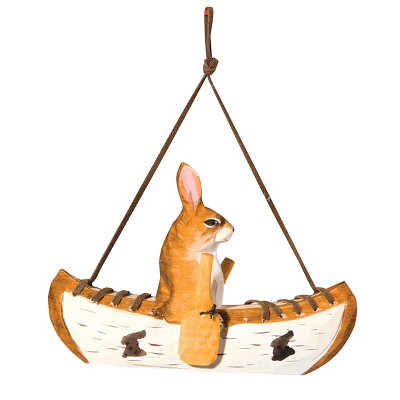 Gallerie II Canoe Rabbit Ornament