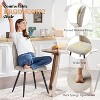 AMERLIFE Upholstered Dining Chairs, Curved High Back Modern Kitchen Chairs - 4 of 4