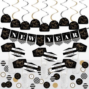 Big Dot of Happiness New Year’s Eve - Gold - New Years Eve Party Supplies Decoration Kit - Decor Galore Party Pack - 51 Pieces - 1 of 4
