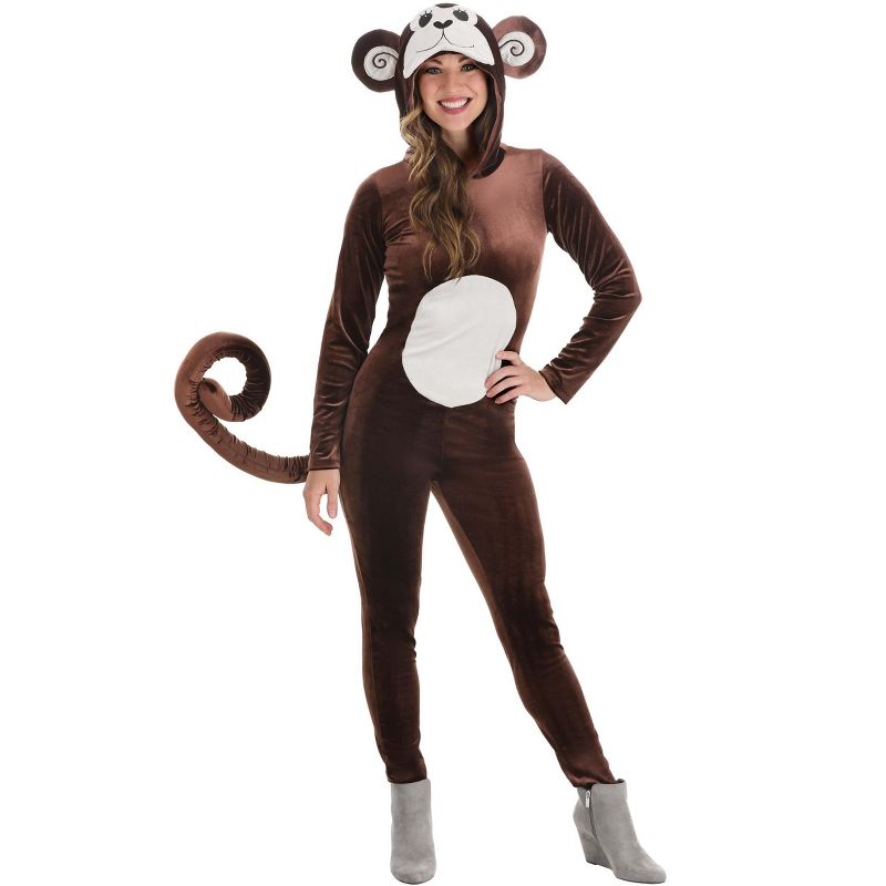 HalloweenCostumes.com Jumpsuit Monkey Around Costume for Women, 3 of 5