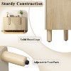 Modern 4-Door Wood Buffet Cabinet with Adjustable Shelves and Arc Handles, Sideboard Storage Cabinet for Kitchen, Dining Room, or Living Room - 3 of 4