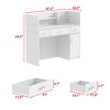 FUFU&GAGA Modern White Reception and Cashier Desk - Stylish Counter with Storage - 4 of 4