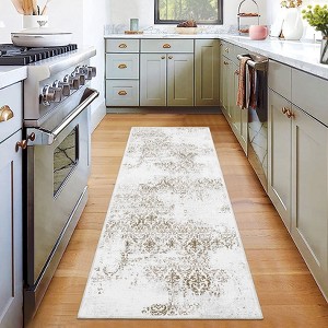 Area Rugs for Living Room, Paisley Distressed Rug, Anti-Slip Stain-Resistant Soft Accent Carpet - 1 of 4