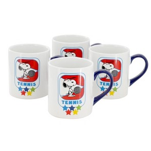 Peanuts Best In Sports 4 Piece 19 Ounce Stoneware Mug Set - 1 of 4