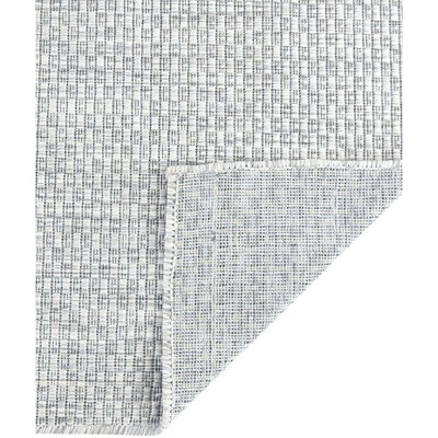Light Gray Synthetic 9' x 12' Outdoor Rectangular Rug