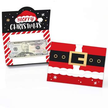 Big Dot of Happiness Secret Santa - Christmas Gift Exchange Party Money And Gift Card Holders - Set of 8