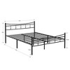 VECELO Twin/Full/Queen Size Bed Frame with Headboard, Platform Bed with Large Under Bed Storage, Heavy Duty Slats, Metal Black - 3 of 4