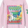 Looney Tunes Merry And Bright Long Sleeve Cradle Pink Adult Sweatshirt - 2 of 3