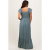 PinkBlush Sage Smocked Top Woven Maternity Maxi Dress - 4 of 4