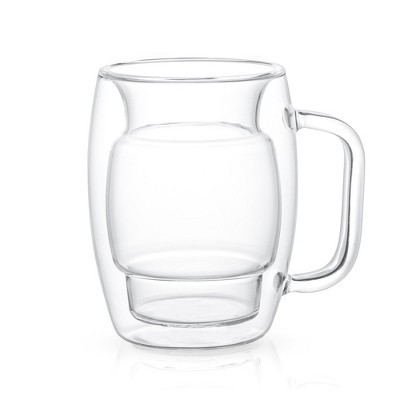 Cadus 10-Ounce Double Wall Glass Coffee and Tea Mugs Set