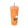 Zak Designs 23 fl oz Stainless Steel Hello Kitty Kendall Straw Tumbler Orange - 3 of 4
