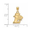 Black Bow Jewelry 14k Yellow Gold Plated Sterling Silver Lehigh Mountain Hawks NCAA Small Pendant - 2 of 3