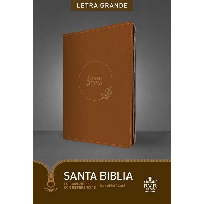 Santa Biblia Rvr60, Edición Zíper Con Referencias, Letra Grande - Large Print by  Tyndale Bible (Leather Bound)
