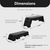 BalanceFrom Fitness Multifunctional Adjustable Deck Weight Bench Foldable Plyometrics Box Aerobic Fitness Stepper Ramp with Storage Compartment, Black - 4 of 4