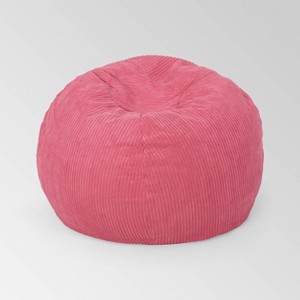 Kenli 3' Modern Corduroy Beanbag - Christopher Knight Home - 1 of 4