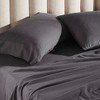100% Cotton Linen Texture Vintage Wash Percale Deep Pocket Sheet Set by Blue Nile Mills - 4 of 4