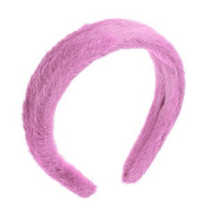 Unique Bargains Women's Fashion Solid Color Soft Plush Headband 1 Pc - 1 of 4